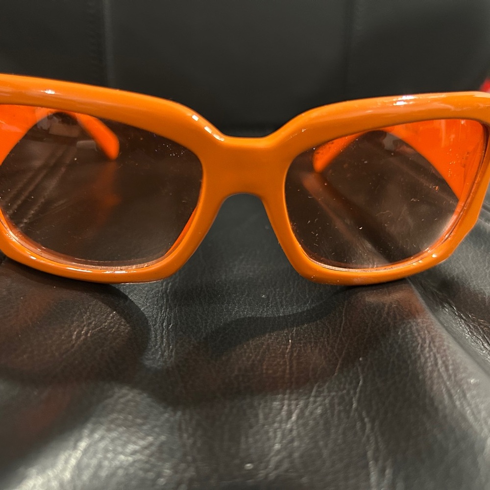 Orange Rectangular Sunglasses - image 3